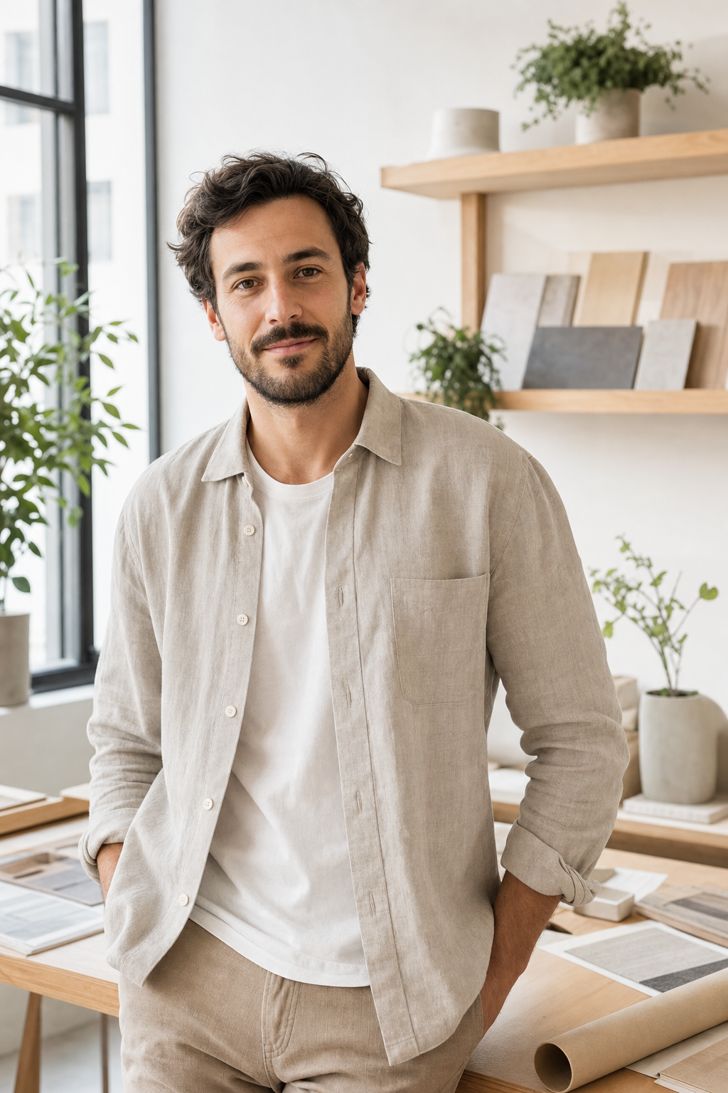 Luca Ferrante, fondatore di Interno Sereno, nel suo studio